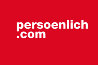 Das offizielle Logo von persönlich.com mit weisser Schrift auf rotem Hintergrund.